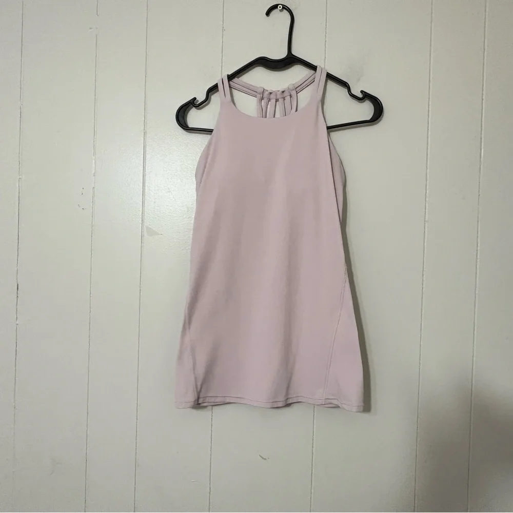 Lululemon Slide With Me Tank Light Support Porcelain Pink Size 4